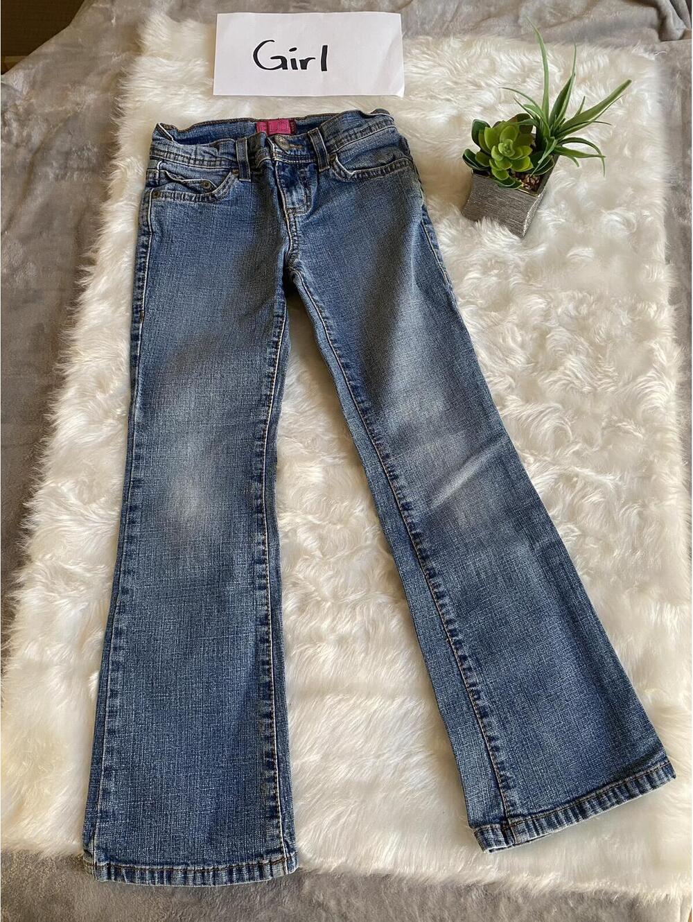 CLEO Girls' Blue Denim Flared Jeans Size 7R